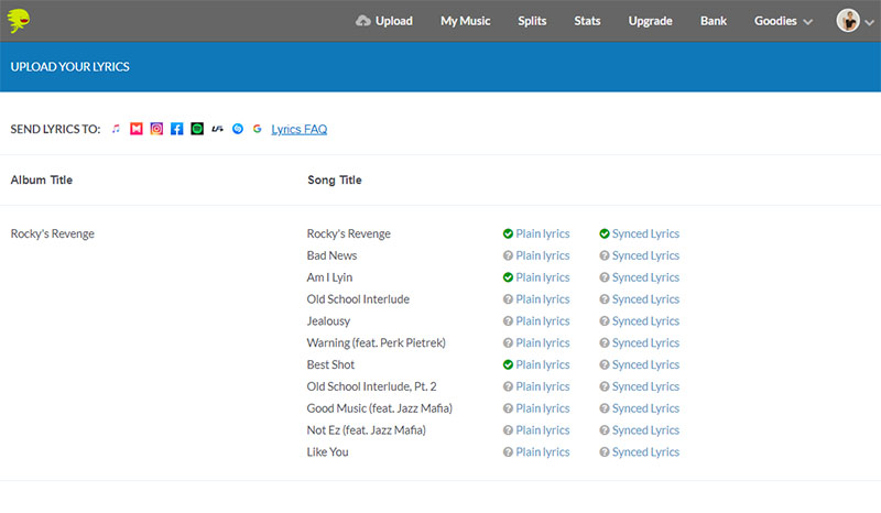 You can now upload “synced” lyrics with DistroKid. Read on…