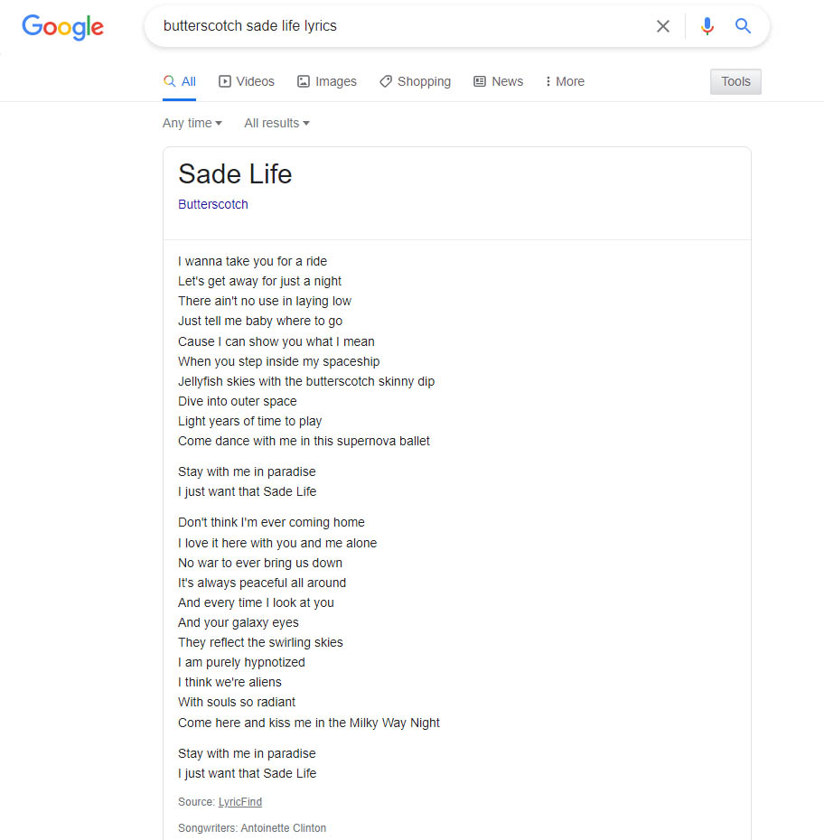 Google Is Putting Song Lyrics Right in Search Results Now